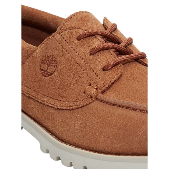 Timberland Authentics Men Light Lace-Up Lug Bottom Boat Shoes - Rust Suede Sz: 8 - Picture 5 of 6